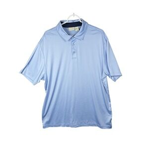 Rorie Whelan Men's Baby Blue Golf Performance Short Sleeve Polo Shirt XL